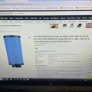 Blue Replacement Air Filter for Polaris RZR -